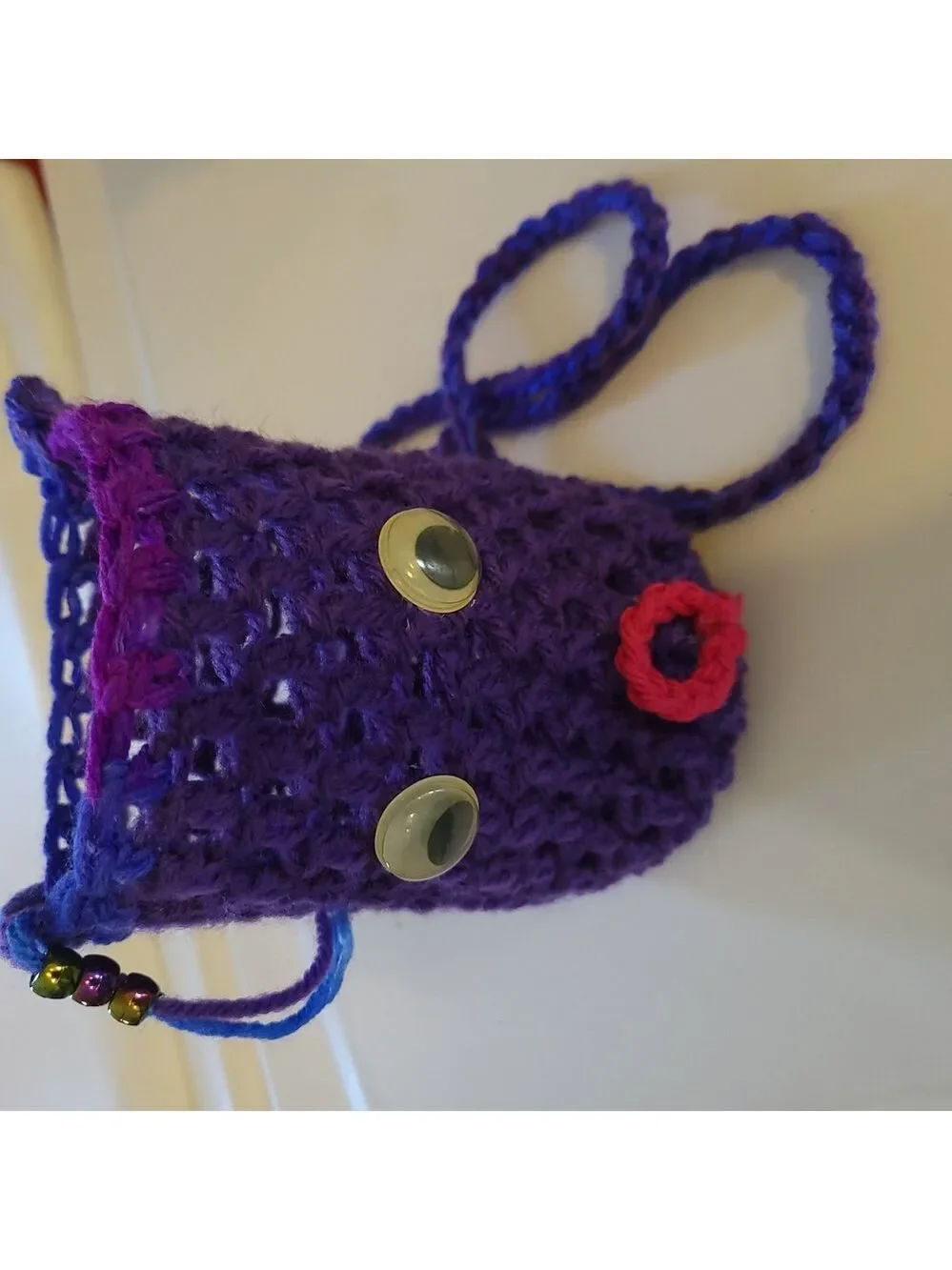 Fun Purple Crochet Bag w/ Eye Design